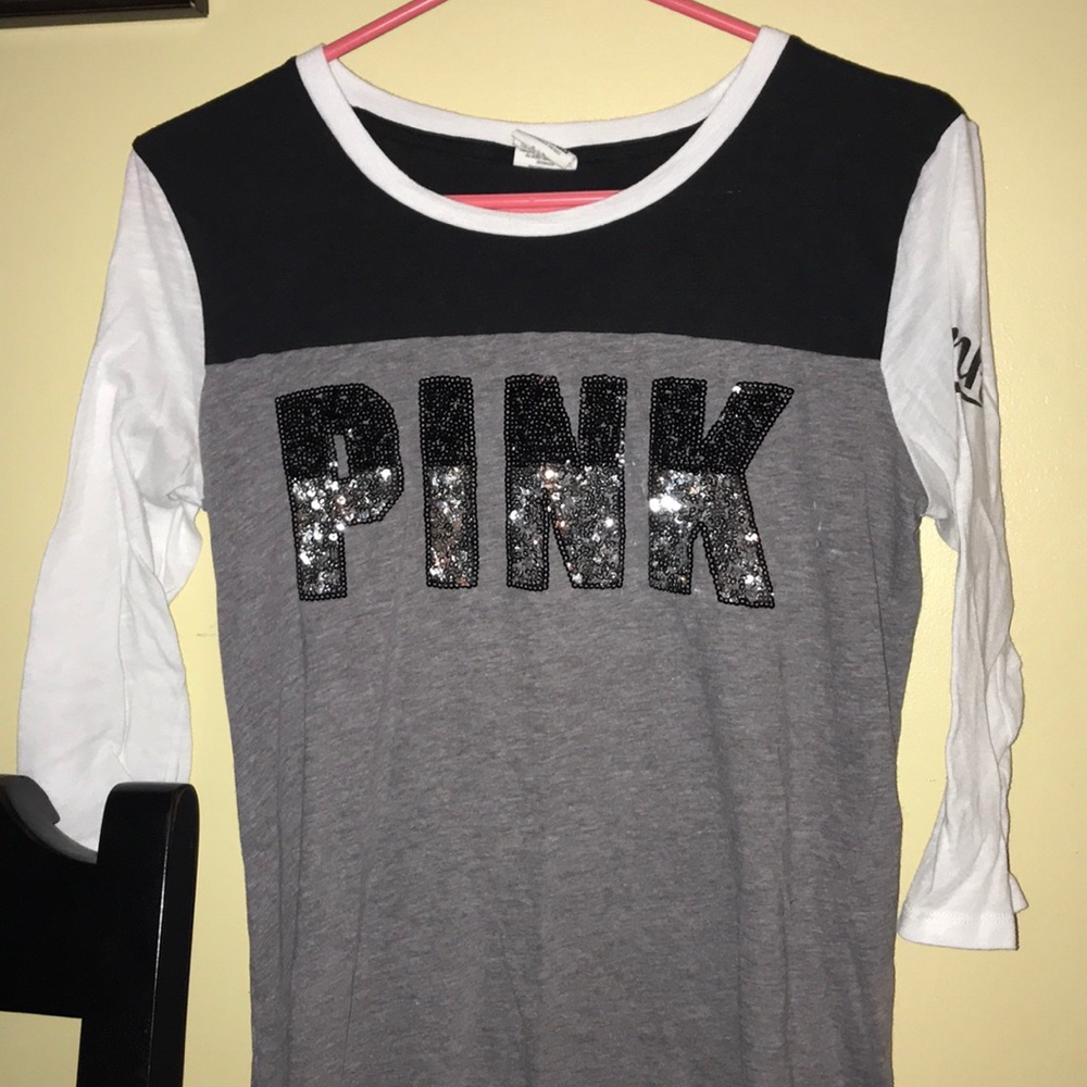 Pink 3/4 Sleeve T Shirt